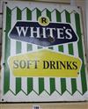 An R Whites Soft Drinks enamel sign                                                                                                    