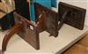 Three 19th century mahogany wall clock brackets                                                                                        