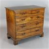 A George III mahogany chest, W.3ft 2in. D.1ft 9in. H.2ft 7in.                                                                          