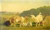 Carl Henrik Bogh (1827-1893) Goats in a landscape 6.75 x 11in.                                                                         