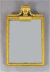 An early 19th century giltwood wall mirror, W.1ft 8in. H.2ft 6in.                                                                      