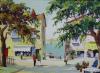 Cecil Rochfort Doyly-John (1906-1993), The Café, Cap Ferrat, South of France, oil on canvas, 42 x 58cm                                                                                                                      