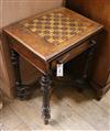 A late Victorian games table W.54cm                                                                                                    