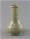 A Chinese celadon bottle vase, H. 15.4cm                                                                                               