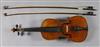 A violin by Julius Heinrich Zimmermann, early 20th century, length of back 36cm                                                        