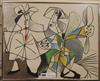 After Pablo Picasso, Two figures, coloured lithograph signed in the print and dated 15.12.69,                                          