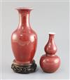 Two Chinese sang de boeuf glazed vases, 18th/19th century, H. 21.5cm and 15.4cm                                                        