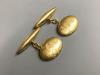 A pair of 18ct. gold Royal Artillery regiment cuff links, with engraved coat of arms and motto                                                                                                                              