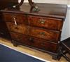 A George II walnut four drawer chest W.99cm                                                                                            