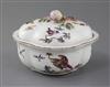 A Derby quatre-lobed sauce tureen and cover, c.1760-5, w. 17cm, minor faults                                                           