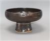 William 'Bill' Marshall (1923-1997), a studio pottery footed bowl, glazed in dark brown Dia 30cm                                       