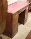 A mahogany pedestal desk W.122cm                                                                                                       