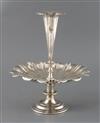 An Edwardian silver epergne by Fenton Brothers Ltd,                                                                                    