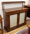 A Victorian rosewood chiffonier W.115cm                                                                                                