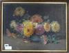 English School, pastel, still life of chrysanthemums in a bowl, 36 x 48cm, together with a folio of assorted drawings                  