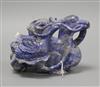 A Chinese lapis lazuli carving of ducks height 11.5cm                                                                                  
