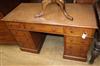 A Victorian mahogany pedestal desk W.114cm                                                                                             