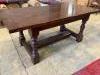 A 17th century style oak refectory table                                                                                                                                                                                    