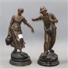 Two 19th century French spelter figures                                                                                                