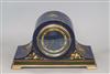 A 1920's Chinoiserie lacquer mantel clock height 19cm                                                                                  