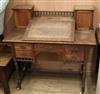 A French oak writing desk W.107cm                                                                                                      