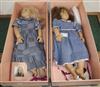 Two large dolls by Annette Himstedt, 'Malin' and 'Friedericke' (1998 World Children Collection), boxed with certificates               