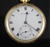 A George V 18ct gold keyless lever pocket watch by Mappin & Webb,                                                                      