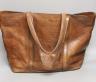 A vintage, Mulberry brown leather ‘shopper’, bag, with shoulder straps, 35 cms high x 52 cms wide.                                                                                                                          