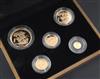 A Royal Mint 2009 Gold Proof Sovereign five-coin collection                                                                            