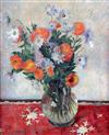 James Bolivar Manson (1879-1945) Marigolds and Scabious in a glass jug 24 x 20in.                                                      