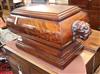 A Victorian carved mahogany sarcophagus wine cooler W.94cm                                                                             