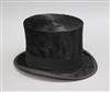 A Cuthbertson moleskin child's top hat, boxed                                                                                          