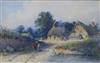 George James Knox (1810-1897) watercolour, landscape, signed and dated 1865, 11 x 17cm.                                                