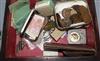 A collection of WWI police medals, sundry coins and an 18ct gold lady's watch                                                          