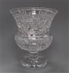 A thistle cut glass vase height 29cm                                                                                                   