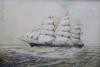 J.E. Cooper, watercolour, The Cutty Sark, signed, 37 x 54cm                                                                                                                                                                 