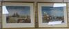 Antoine Gaymard, pair of colour mezzotints, view of Venice, signed in pencil, 36 x 49cm                                                