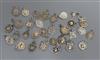 A collection of assorted medallions including silver football related.                                                                 