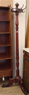 A mahogany coat stand, a.f. H.190cm approx.                                                                                            