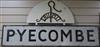 A metal village sign for the Village of Pyecombe, monogrammed ERII and dated 1977                                                      