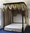 A George III mahogany four poster bedstead, W.6ft H.8ft 2in. L.7ft 1in.                                                                