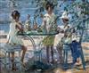 § Attributed to Dorothea Sharp (1874-1955) Children beside a cafe table 19.25 x 23.25in.                                               