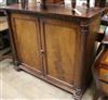 A mahogany two door cupboard W.117.5cm                                                                                                 