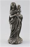 An early 19th century Italian bronze group of the Madonna and child, H.10in.                                                           
