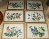 A set of six Chinese pith paper paintings of flowers and butterflies Largest 17 x 26cm.                                                