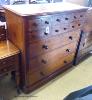 A Victorian mahogany 8 draw chest. W-119, D-51, H-119cm.                                                                                                                                                                    