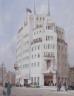 Edith Mary Garner (1881-1956), watercolour, 'The BBC London', signed, 43 x 35cm                                                                                                                                             