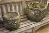 Two reconstituted stone garden pots W.46cm and W.30cm                                                                                  