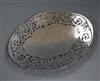 A pierced silver quatrefoil presentation dish, L 30cm                                                                                  