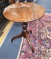 A George III circular mahogany tilt top tea table Diameter 55cm                                                                        